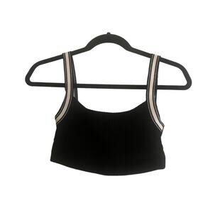 NWOT American Apparel Black and White Ribbed Sweater Bra Top Size XS